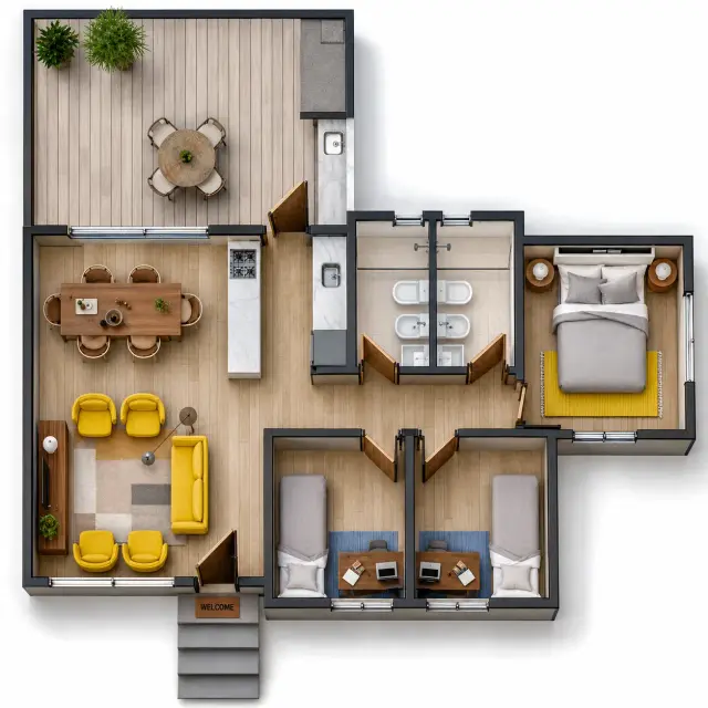 Plano de obra del proyecto 75p-b