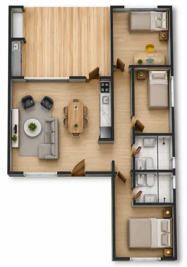 Plano de obra del proyecto 80b-f